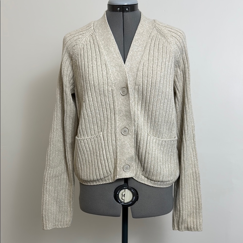 GAP 100% Cotton Ribbed Cardigan